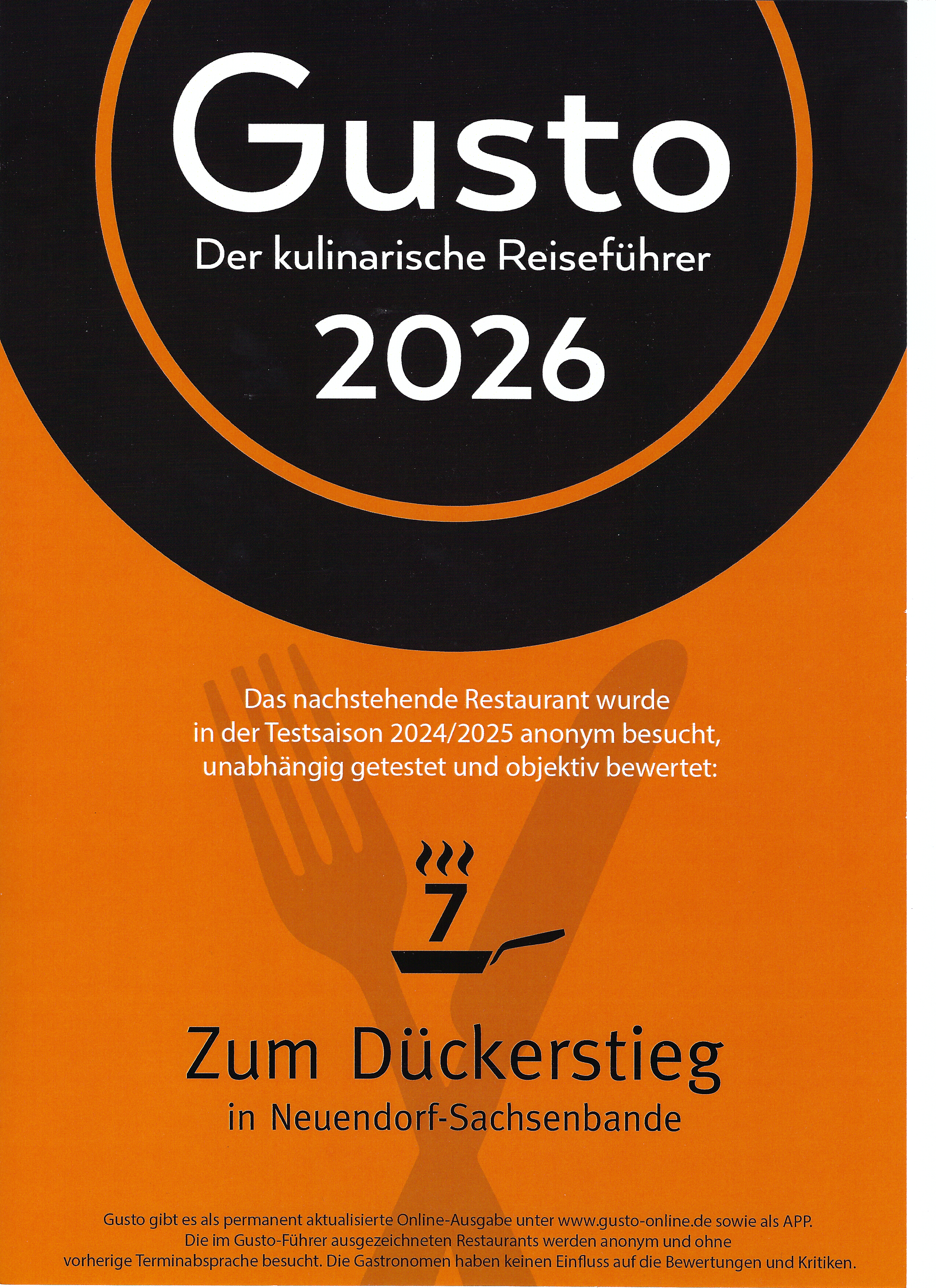 Logo: Auszeichnung von Gusto Der kulinarische Reiseführer Deutschland