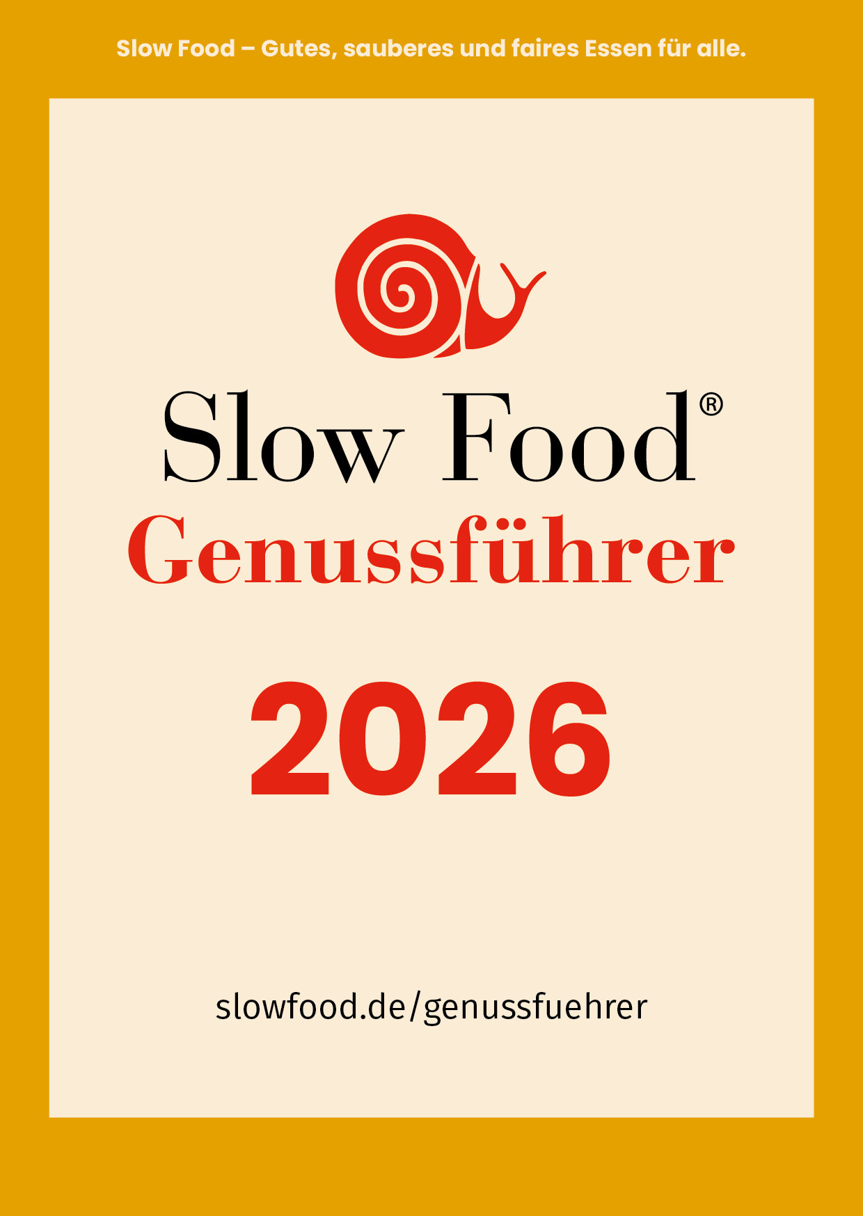 Logo des Slow Food Genussführers 2025